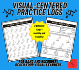 Weekly & Monthly Visual Practice Logs For Music! SEL, Band
