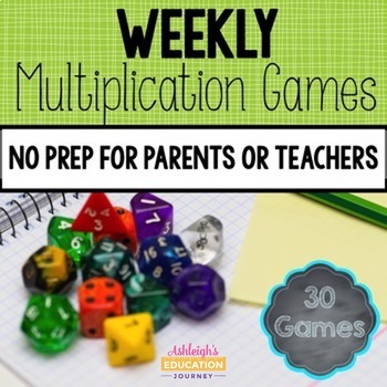 Preview of Weekly Multiplication Games | Print and Digital