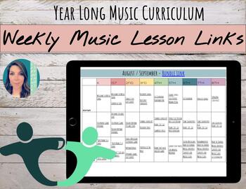 Preview of Weekly Music Curriculum K-8 | Core Art Standards |Music Education Curriculum Map