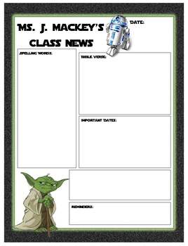 Preview of Weekly News Letter (Star Wars)