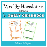 Weekly Newsletter, Printable 12 months of designs