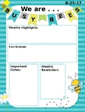 Weekly Newsletter - Bumble Bee Themed