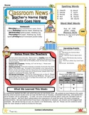 Weekly Newsletter Cover Sheet Template - May/June