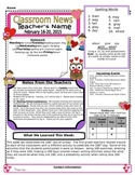 Weekly Newsletter Cover Sheet Template - February