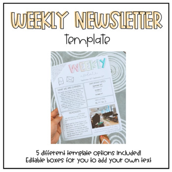 Preview of Weekly/Monthly Newsletter EDITABLE Template