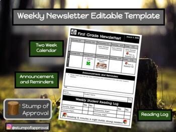 Preview of Weekly Newsletter Editable Template