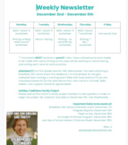 Weekly Newsletter Template 
