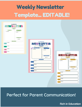 Preview of Weekly Newsletter Template (EDITABLE)