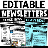 Weekly Monthly Newsletter Template Editable Google Slides