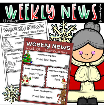 winter holiday newsletter template