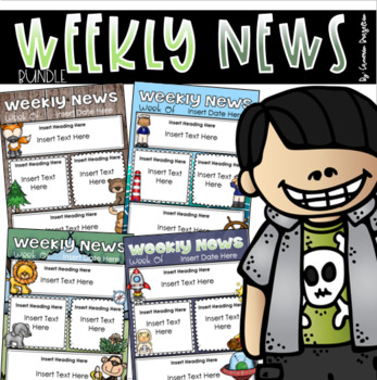 Preview of Weekly Newsletter Templates Editable All Year Round Parent Communication Bundle