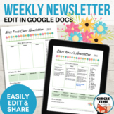 Weekly Newsletter to Parents Template EDITABLE Google Docs