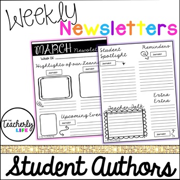 Preview of Weekly Newsletters - Student Authors