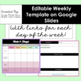 Weekly Outline Template for Digital Learners - Google Slides