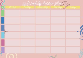 Preview of Weekly Overview Planner - Blank