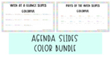 Weekly Overview and Daily Agenda Slides - Color Bundle