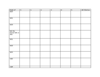 Preview of Weekly PE Planner for Elementary, blank and editable