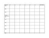 Weekly PE Planner for Elementary, blank and editable