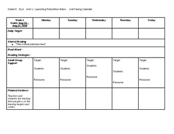 Preview of Weekly Pacing Planner w/ small group planning