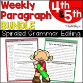 Weekly Paragraph Editing Worksheets + Proofreading Assessments