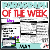 MAY Paragraph Writing Worksheets, Scaffolded, Printables, 2nd 3rd