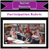  Participation Rubric  for Classroom Management - Editable