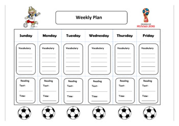 Preview of Weekly Plan