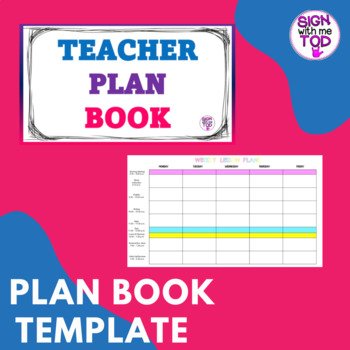 Preview of Weekly Plan Book Template FREEBIE