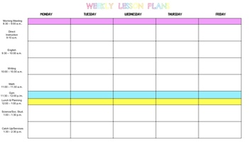 Weekly Plan Book Template FREEBIE by Sign with me TOD | TPT