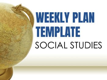 Preview of Weekly Plan Template (Social Studies)