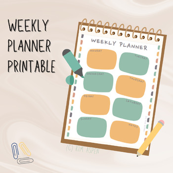 Preview of Weekly Planner || Organizational Tool for Therapists, Teachers, and Students