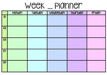 Weekly Planner by Miss Barbari | TPT