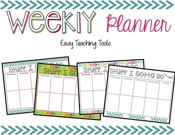 Preview of Weekly Planner {FREEBIE}