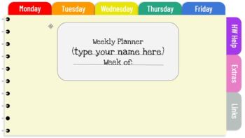 Preview of Weekly Planner Google Slides
