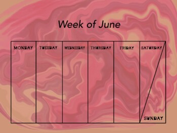 Preview of Weekly Planner- JUNE