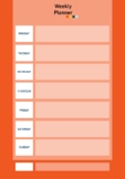 Weekly Planner - Orange