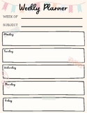 Weekly Planner Page Printable Cute & Colorful