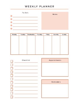 Weekly Planner, Printable by Cortney Jean | TPT