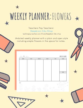 Preview of Weekly Planner - Simple Flower style