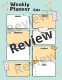 Weekly Planner Sticky Note Template for Classroom Organiza