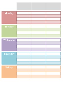 Weekly Planner Template by Cherry's Exceptional Adventures | TpT