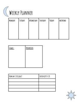 Preview of Weekly Planner Template