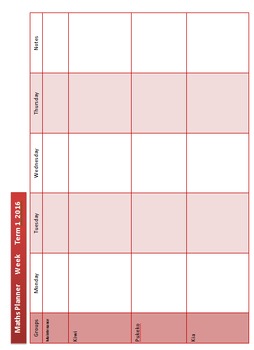 weekly planner template ms word by bex teachers pay