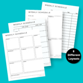 Weekly Planner - Time Blocker - 8 Different Layouts - 4 Di