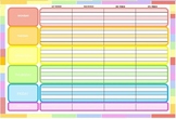 Rainbow themed Weekly Planner (for school or home)