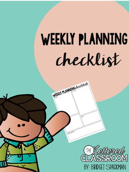 Preview of Weekly Planning Checklist