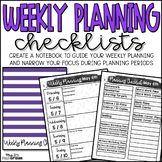 Weekly Planning Checklist Organizer - Editable!