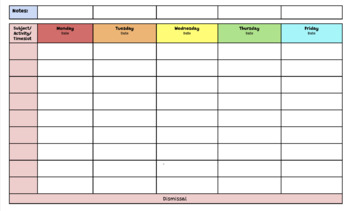 Preview of Weekly Planning Organizer