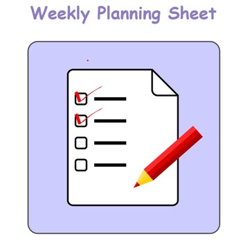 Preview of Weekly Planning Sheet for Families