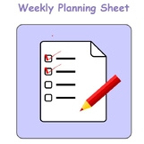 Weekly Planning Sheet for Families